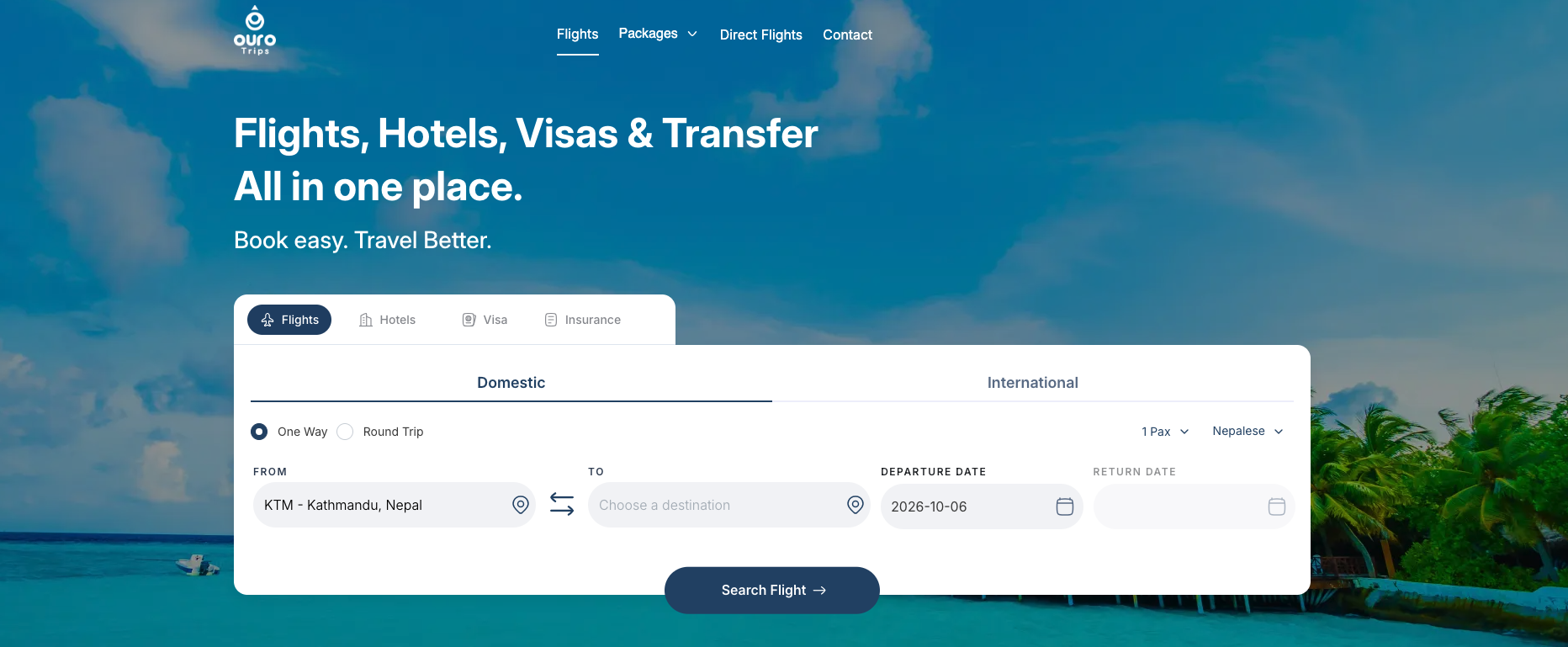 Ourotrips website
